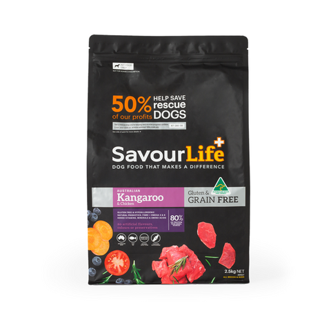 SavourLife - Adult Dog - GRAIN FREE - Australian Kangaroo & Chicken - 2.5kg