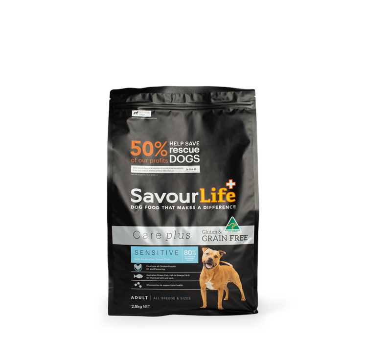 SavourLife - Adult Dog - Care plus - GRAIN FREE - Sensitive with Australian Ocean Fish - 2.5kg