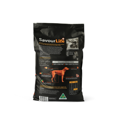 SavourLife - Adult Dog - Care plus - GRAIN FREE - Lean with Australian Turkey - 2.5kg