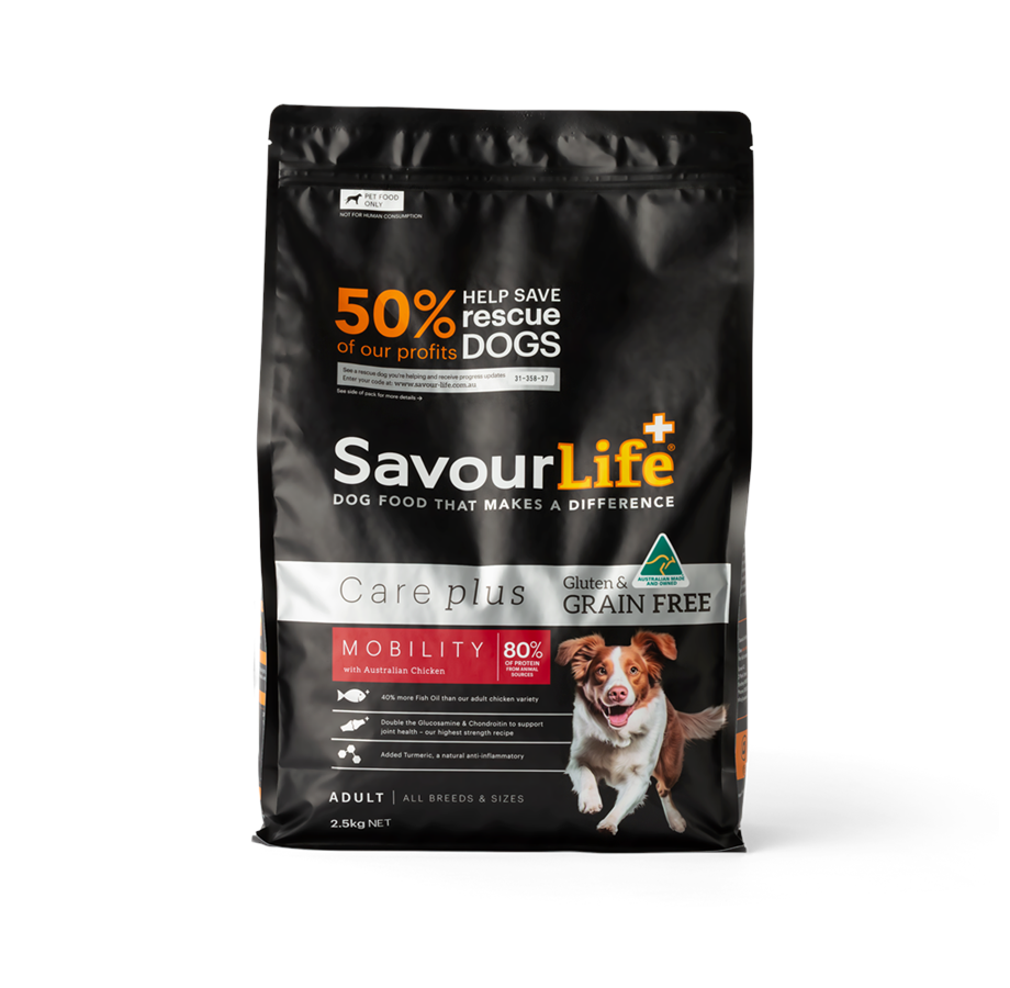 SavourLife - Adult Dog - Care plus - GRAIN FREE - Mobility with Australian Chicken - 2.5kg