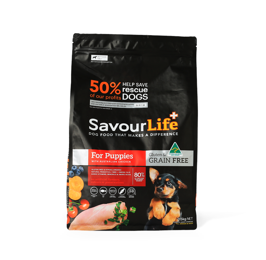 SavourLife - For Puppies - GRAIN FREE - Australian Chicken - 2.5kg