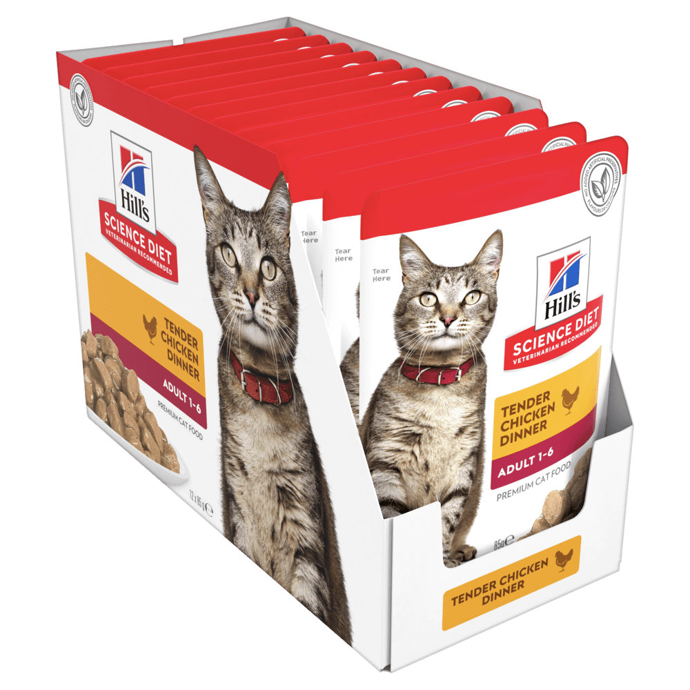Hill’s - Science Diet - Pouches Wet Food - Neutered Cat - Young Adult - Chicken - 12 x 85g