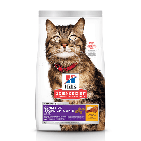 Hill's - Science Diet - Adult Cat Dry Food - Sensitive Stomach & Skin - 3.17kg