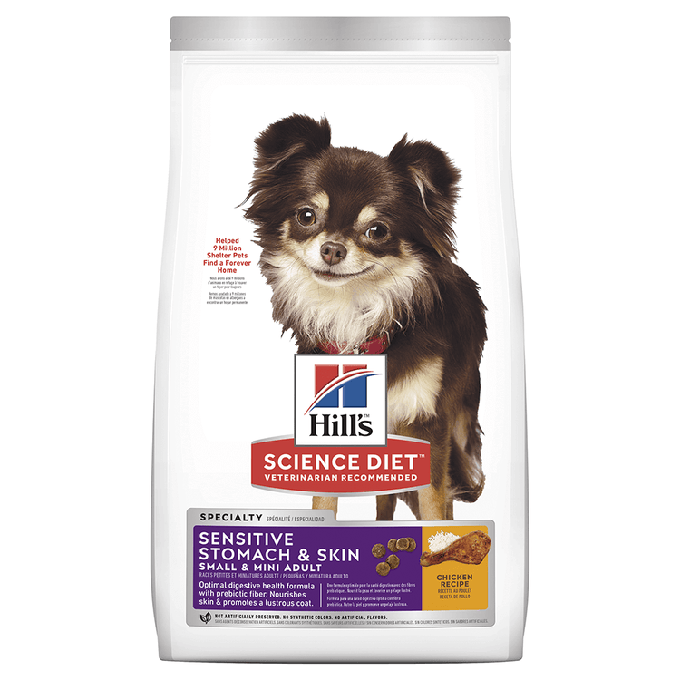 Hill's - Science Diet - Adult Dog Dry Food - Sensitive Stomach & Skin - Small & Mini -1.86kg