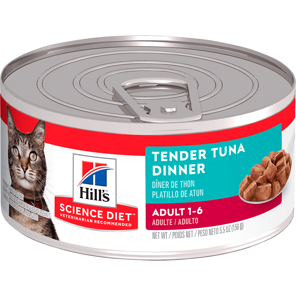 Hill’s - Science Diet - Wet Food Tins - Adult Cat - Tender Tuna Dinner - 24 x 156g