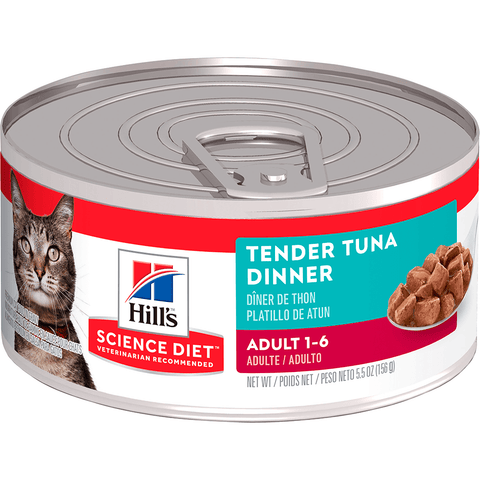 Hill’s - Science Diet - Wet Food Tins - Adult Cat - Tender Tuna Dinner - 24 x 156g