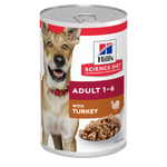 Hill's - Science Diet - Wet Food Tins - Adult Dog - Turkey - 12 x 370g