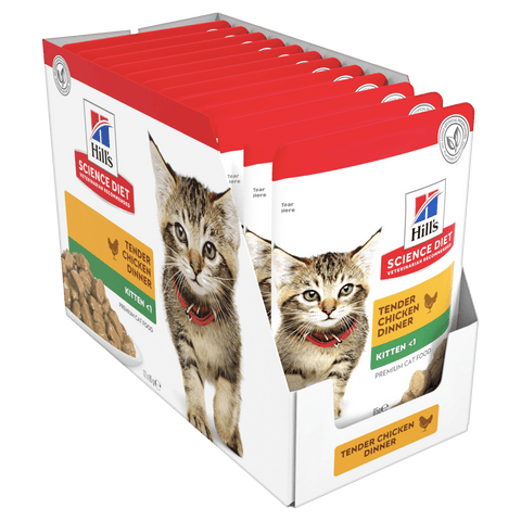 Hill’s - Science Diet Wet Food - Pouches - Kitten - Tender Chicken Dinner - 12 x 85g