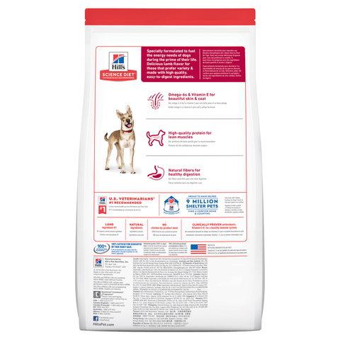 Hill's - Science Diet - Adult Dog Dry Food (1-6) - Lamb & Rice - 14.97kg