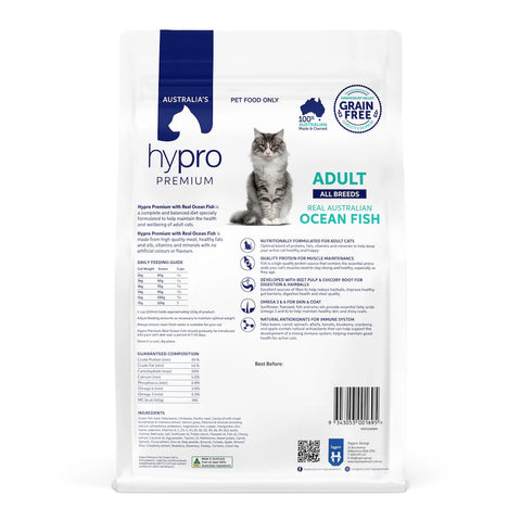 Hypro Premium - Adult Cat Dry Food - GRAIN FREE - Ocean Fish - 2.5kg