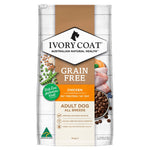 Ivory Coat - Adult Dog Dry Food - GRAIN FREE - Chicken - 13kg-2kg