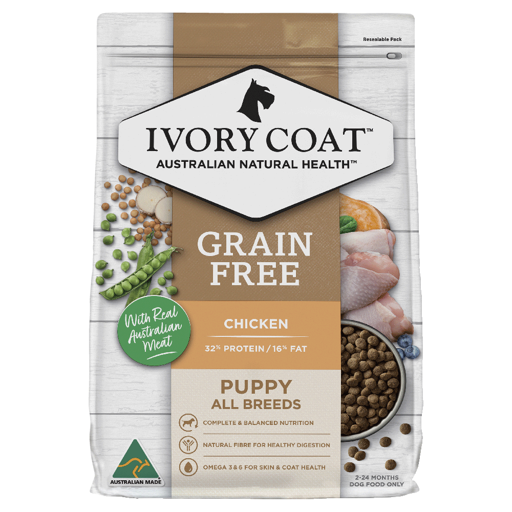 Ivory Coat - Puppy Dry Food- GRAIN FREE - Chicken -2kg