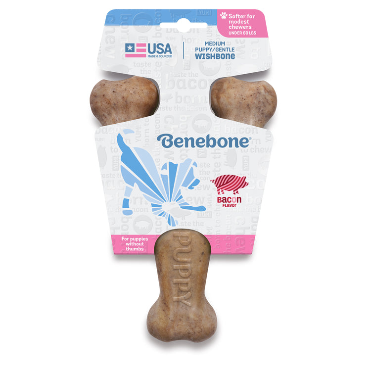 Benebone - Bacon Puppy Wishbone - Medium-Small