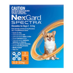 NexGard SPECTRA - Chewables for Dogs 2 - 3.5kg (ORANGE) - 6 Pack- 3 Pack