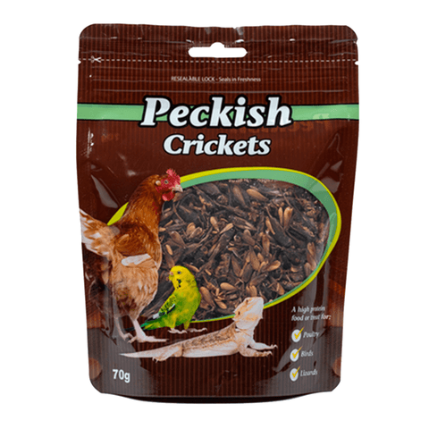 Peckish -  Dried crickets for reptiles, chickens, caged / wild birds and hamsters - 70g