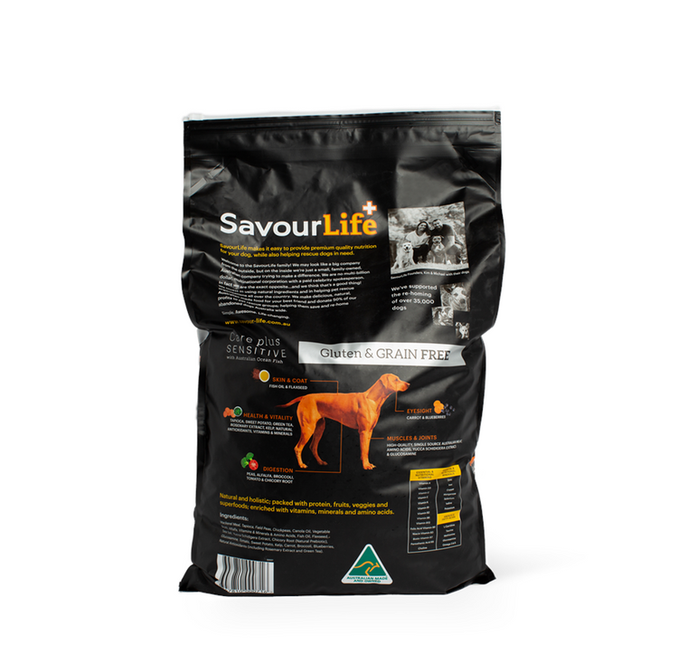 SavourLife - Adult Dog - Care plus - GRAIN FREE - Sensitive with Australian Ocean Fish - 2.5kg