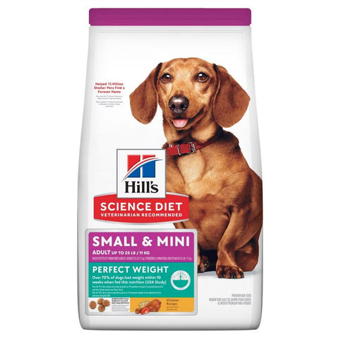 Hill's - Science Diet - Adult Dog Dry Food  - Perfect Weight - Small & Mini - 5.67kg-1.81kg