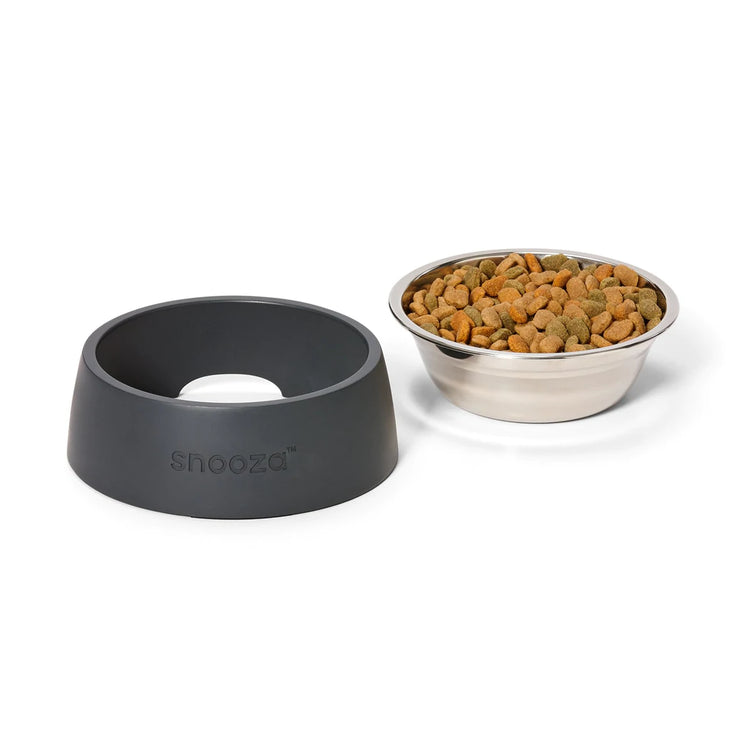 Snooza - Concrete & Stainless Steel Bowl - Charcoal - Medium (950ml)