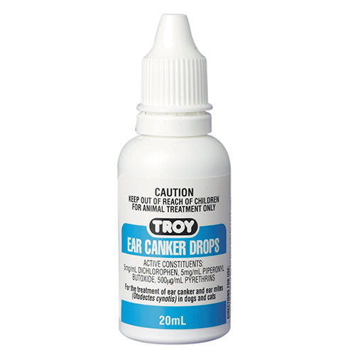 Troy - Ear Canker Drops for Dogs and Cats - 20ml