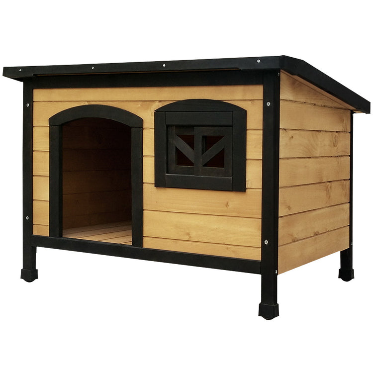 i.Pet Dog Kennel Kennels Outdoor Wooden Pet House Cabin Puppy Large L Outside