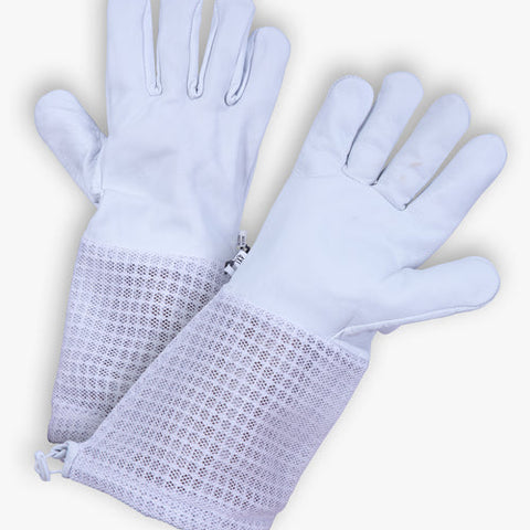 Beekeeping Bee Gloves Goat Skin 3 Mesh Ventilated Gloves-2XL