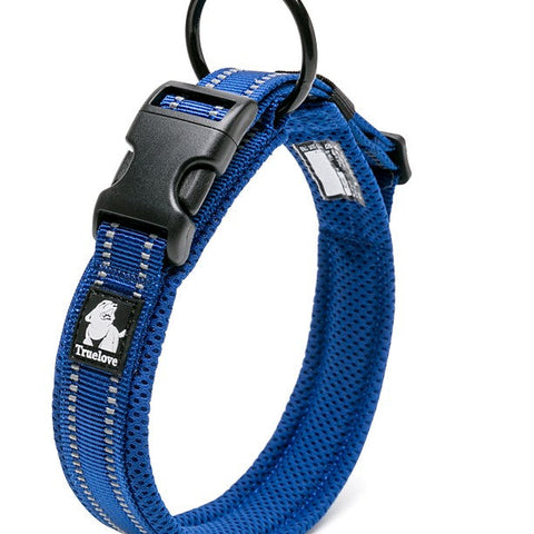 Heavy Duty Reflective Collar Blue M