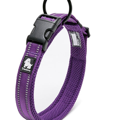 Heavy Duty Reflective Collar Purple S