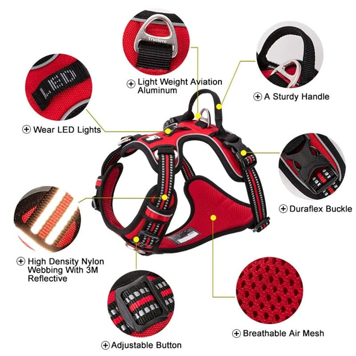 TrueLove  No Pull Harness Red L