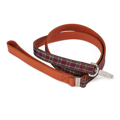 Highland Purple Tartan Dog Lead