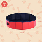 Floofi Pet Pool 120cm*30cm L Red Circle