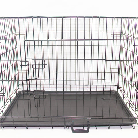 YES4PETS 24' Portable Foldable Dog Cat Rabbit Collapsible Crate Pet Cage with Blue Cover