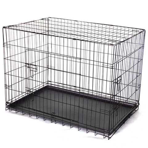 YES4PETS 36' Collapsible Metal Dog Cat Crate Cage Cat Carrier With Divider