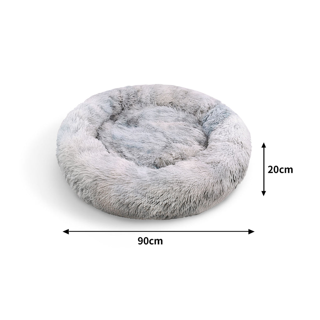 Pawfriends Pet Bed Dog Cat Large Beds Calming Warm Soft Cushion Mattress Plush Comfy 90cm