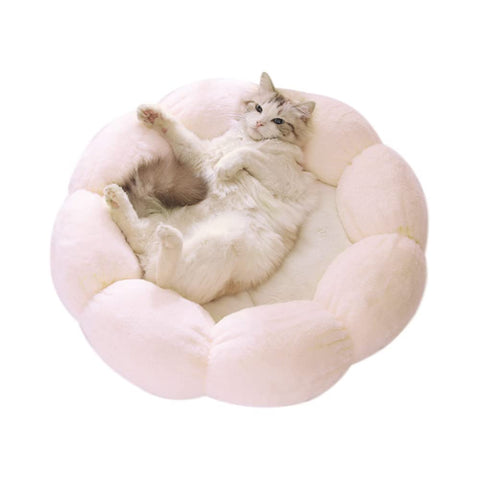 LIFEBEA : 55cm Cute Cat Bed  Anti Skid  for Cats and Small Dogs-Light Pink-L