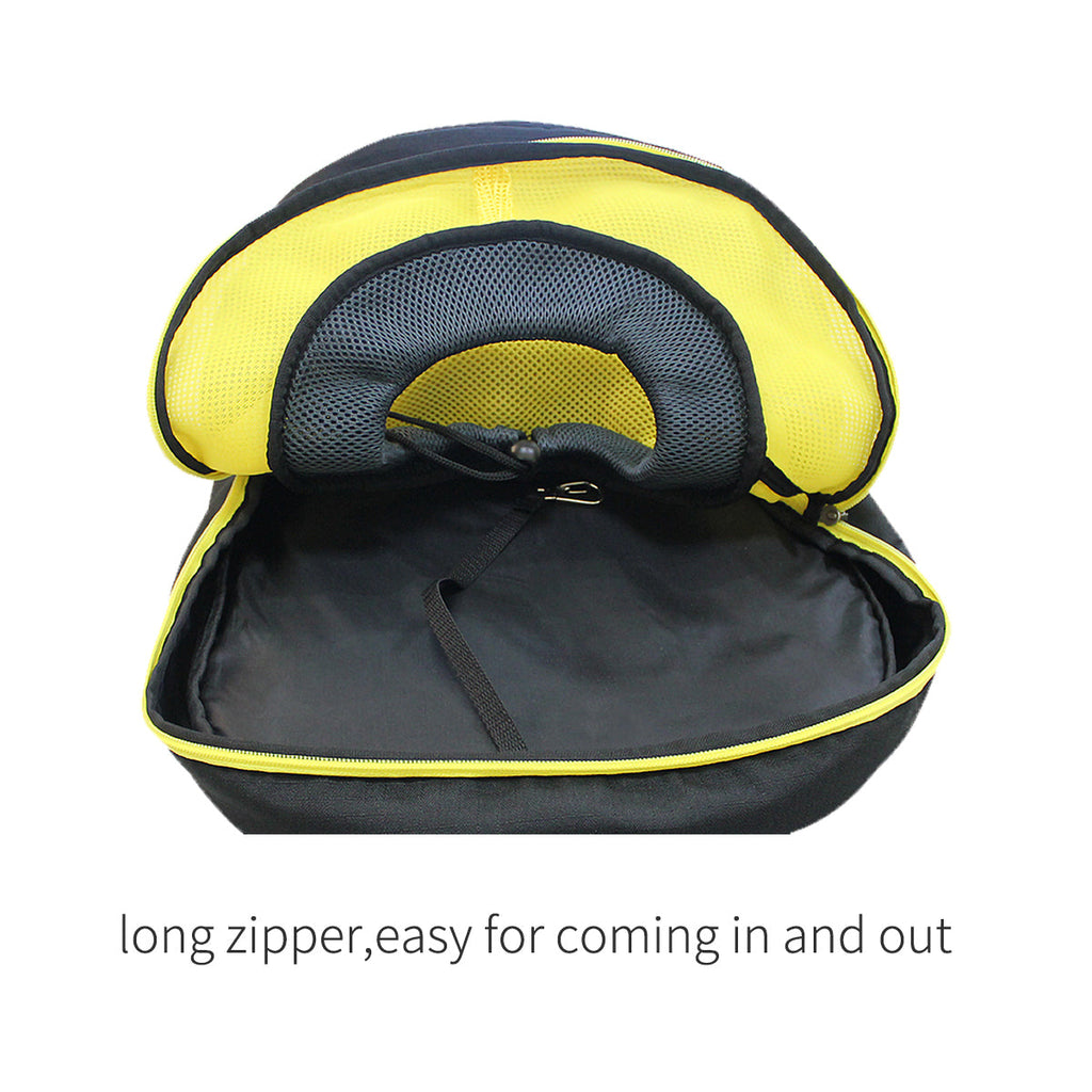 S-Yellow Ondoing Pet Carrier Backpack Adjustable Dog Puppy Cat Front Carrier Head Out