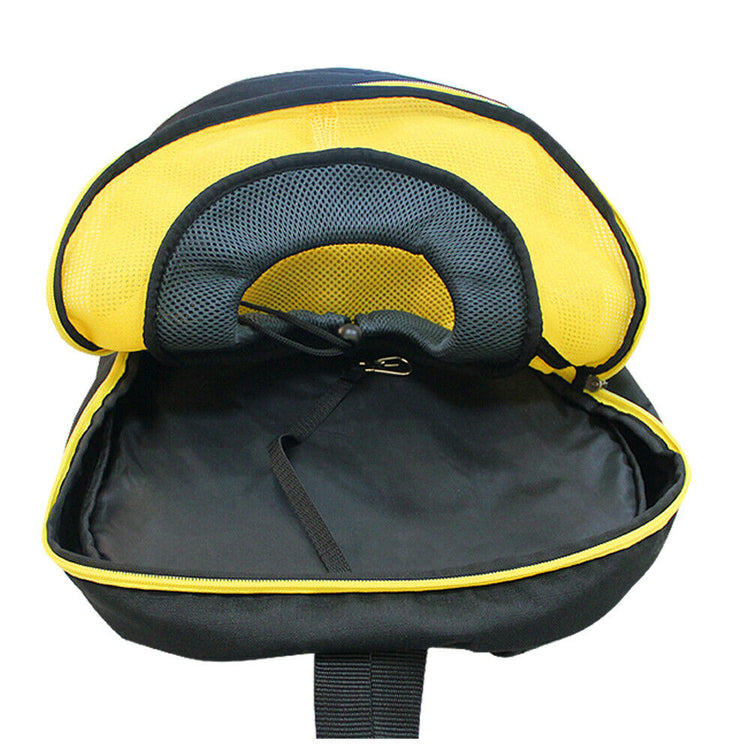 M-Yellow Ondoing Pet Carrier Backpack Adjustable Dog Puppy Cat Front Carrier Head Out