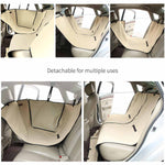 Ondoing Detachable Pet Dog Car Seat Cover Backseat Protector Hammock Waterproof Non-slip Coffee