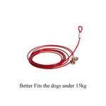 5M Dog Tie Out Cable Leash Lead Tangle Free Outdoor Yard Walking Runing