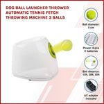 Dog Ball Launcher Thrower Automatic Tennis Fetch Throwing Machine 3 Balls